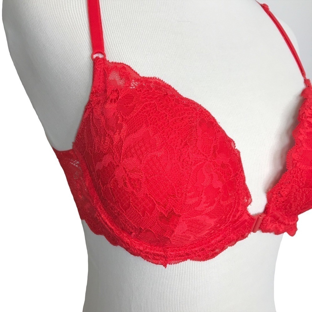Victoria’s Secret PINK Red Lace Date Racerback Bra Size 34C - Picture 5 of 11